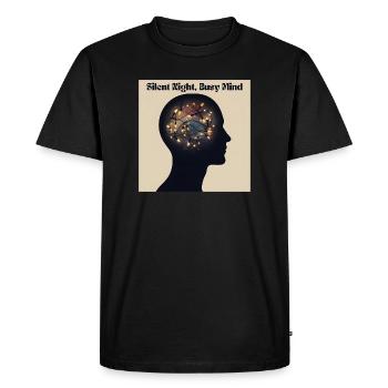 Silent Night, Hectic Spirit - Men's Premium Organic T-Shirt - black - Front - Nico (187cm)