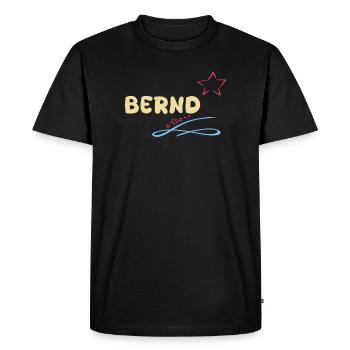 Gift Bernd - Men's Premium Organic T-Shirt - black - Front - Nico (187cm)