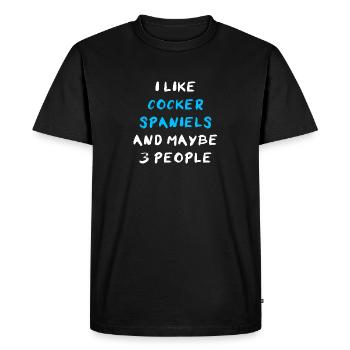 Cocker Spaniel - Men's Premium Organic T-Shirt - black - Front - Nico (187cm)