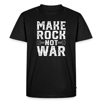 Make Rock Not War Rock Band Musique de guitare - T-shirt Premium bio Homme - noir - Devant - Nico (187cm)