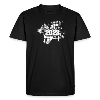 Œuvre d'art 2028 - T-shirt Premium bio Homme - noir - Devant - Nico (187cm)