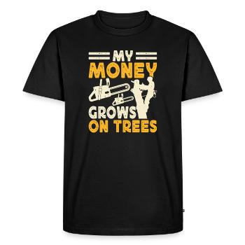 Funny Woodworker Woodworker Gift - Men's Premium Organic T-Shirt - black - Front - Nico (187cm)