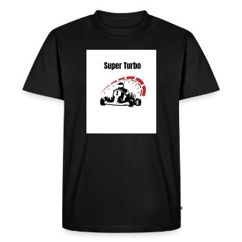 Super Turbo Kart Retro Speed - Men's Premium Organic T-Shirt - black - Front - Nico (187cm)