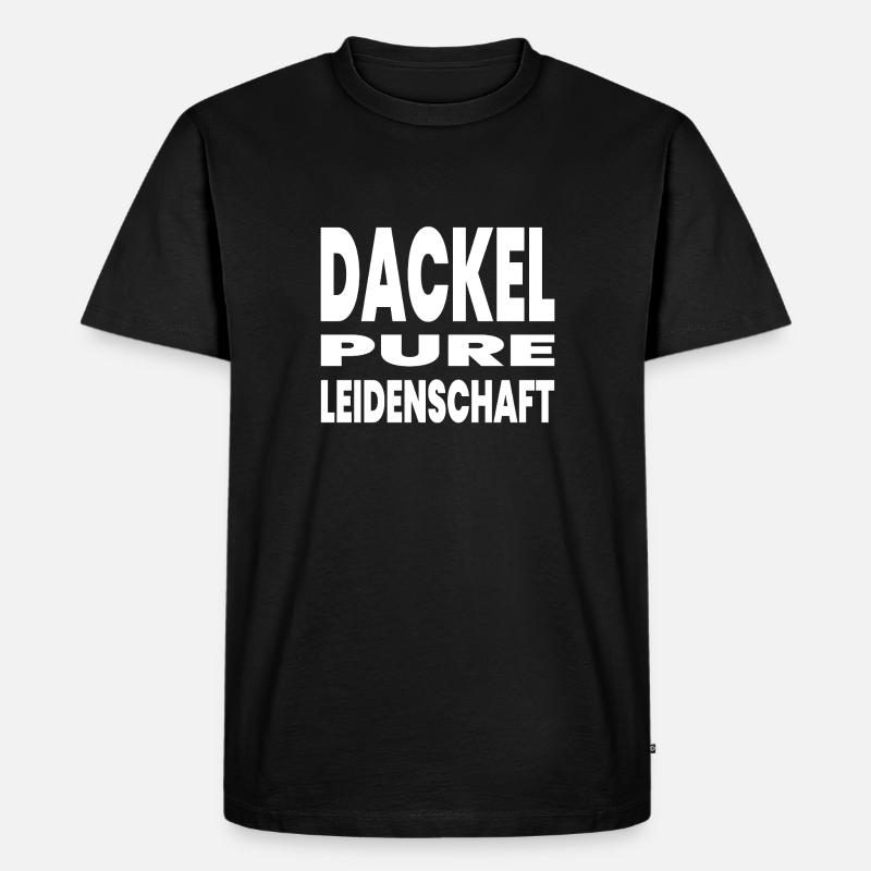 Dackel - Männer Premium Bio T-Shirt - Schwarz