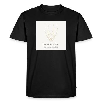 Sympathy arises – before you speak - Men's Premium Organic T-Shirt - black - Front - Nico (187cm)