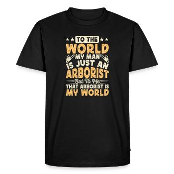 Ébéniste Ébéniste Cadeau Menuisier - T-shirt Premium bio Homme - noir - Devant - Nico (187cm)