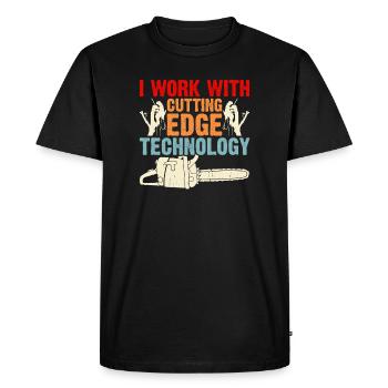 Ébéniste Ébéniste Cadeau Menuisier - T-shirt Premium bio Homme - noir - Devant - Nico (187cm)