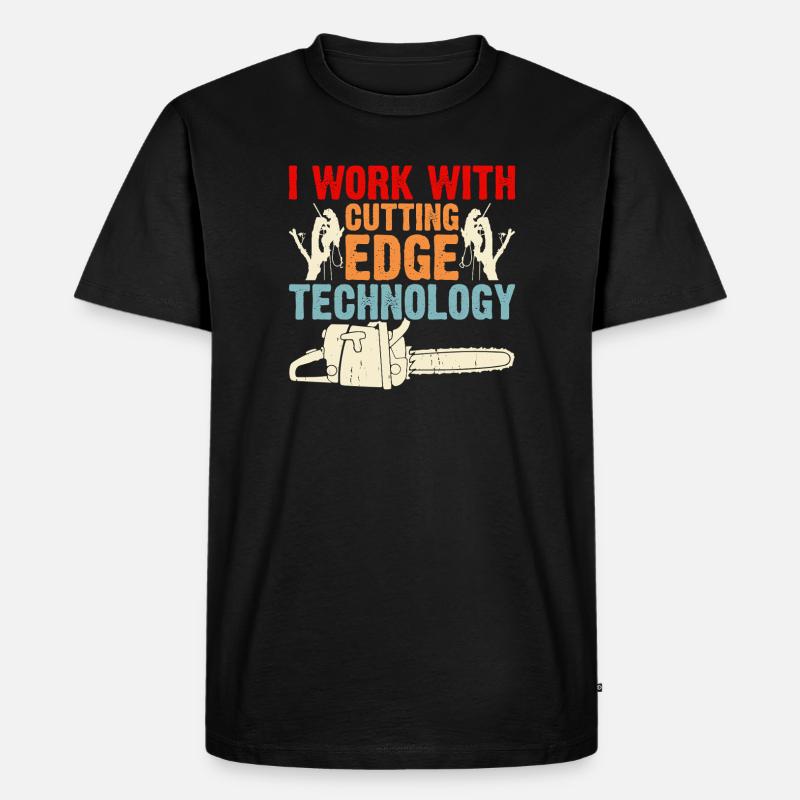 Baumpfleger Holzarbeiter Waldarbeiter Geschenk - Männer Premium Bio T-Shirt - Schwarz