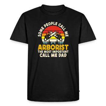 Arborist Arborist Father Gift - Men's Premium Organic T-Shirt - black - Front - Nico (187cm)