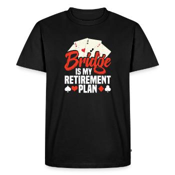 Le pont est mon plan de retraite - T-shirt Premium bio Homme - noir - Devant - Nico (187cm)