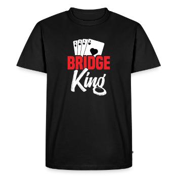 Roi du pont - T-shirt Premium bio Homme - noir - Devant - Nico (187cm)