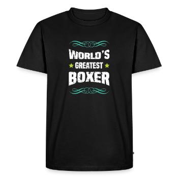 World's Greatest Boxer - Men's Premium Organic T-Shirt - black - Front - Nico (187cm)