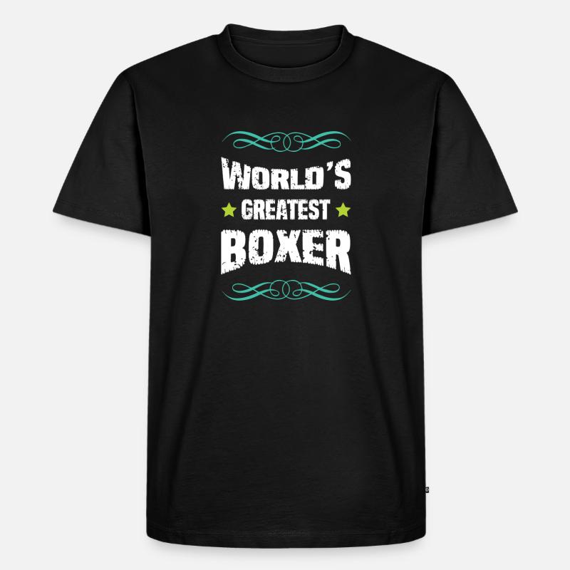 World's Greatest Boxer - Männer Premium Bio T-Shirt - Schwarz
