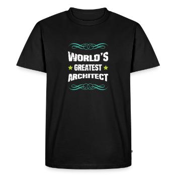 World's best architect - Men's Premium Organic T-Shirt - black - Front - Nico (187cm)