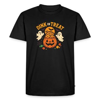Motif de Pickleball pour Halloween, à boire ou à déguster - T-shirt Premium bio Homme - noir - Devant - Nico (187cm)