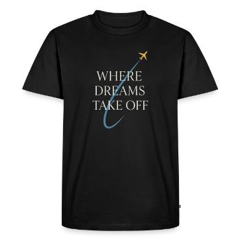 Instructeur de vol Cfi Pilote Instructeur d’aviation - T-shirt Premium bio Homme - noir - Devant - Nico (187cm)