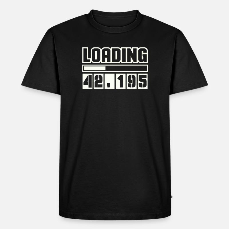Loading 42,195 Marathon - Männer Premium Bio T-Shirt - Schwarz