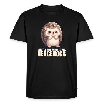 Hérisson - T-shirt Premium bio Homme - noir - Devant - Nico (187cm)