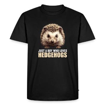 Hérisson - T-shirt Premium bio Homme - noir - Devant - Nico (187cm)