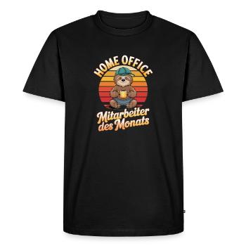 Employé du mois du ministère de l'Intérieur drôle - T-shirt Premium bio Homme - noir - Devant - Nico (187cm)