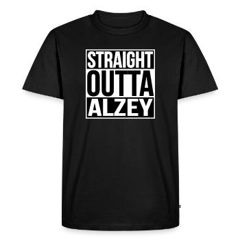 Tout droit sorti d'Alzey - T-shirt Premium bio Homme - noir - Devant - Nico (187cm)