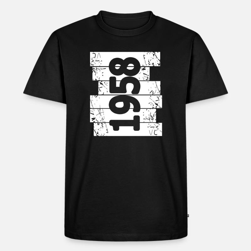 Eltern 1958 - Männer Premium Bio T-Shirt - Schwarz