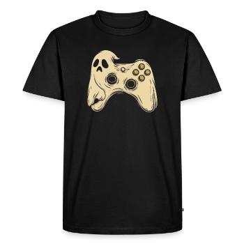 Ghost Pad Arcade Rétro - T-shirt Premium bio Homme - noir - Devant - Nico (187cm)