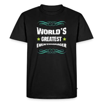 World's Greatest Event Manager - Men's Premium Organic T-Shirt - black - Front - Nico (187cm)