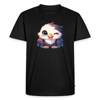 Eagle - Men's Premium Organic T-Shirt - black - Front - Nico (187cm)
