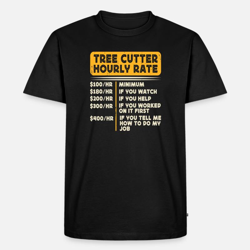 Baumpfleger Holzarbeiter Waldarbeiter Geschenk - Männer Premium Bio T-Shirt - Schwarz