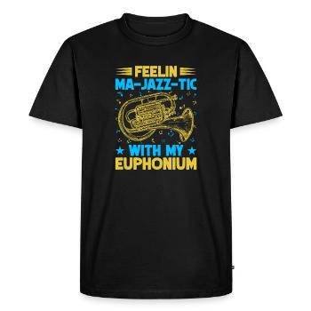 Euphonium Feelin Ma-Jazz-Tic avec mon baryton - T-shirt Premium bio Homme - noir - Devant - Nico (187cm)