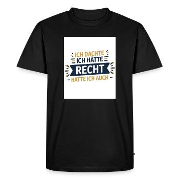 I thought I was right – I was! - Men's Premium Organic T-Shirt - black - Front - Nico (187cm)