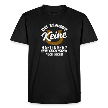 Haflinger Pony Riding Horse Love Horse Breed - Men's Premium Organic T-Shirt - black - Front - Nico (187cm)