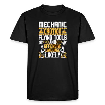 Mécanicien automobile Mécatronicien Technicien Tournevis Cadeau - T-shirt Premium bio Homme - noir - Devant - Nico (187cm)