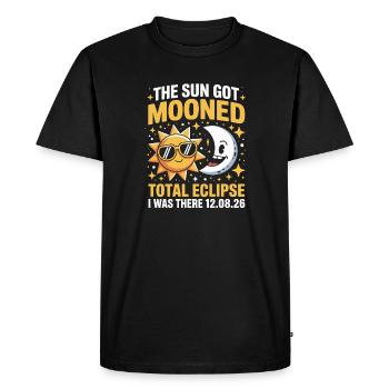 Sun Moon Total Eclipse Saying - Men's Premium Organic T-Shirt - black - Front - Nico (187cm)