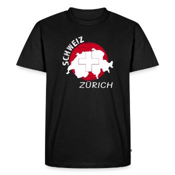 Zurich - T-shirt Premium bio Homme - noir - Devant - Nico (187cm)