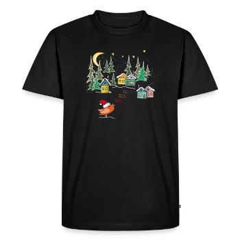Magie hivernale de Noël - T-shirt Premium bio Homme - noir - Devant - Nico (187cm)