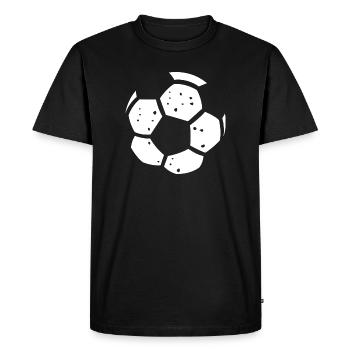 Classic Football Black and White Graphic - Men's Premium Organic T-Shirt - black - Front - Nico (187cm)