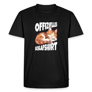 Chemise de nuit officielle chat - T-shirt Premium bio Homme - noir - Devant - Nico (187cm)