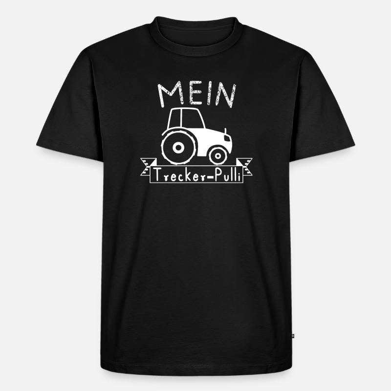 Mein Treckerpulli Traktor - Männer Premium Bio T-Shirt - Schwarz
