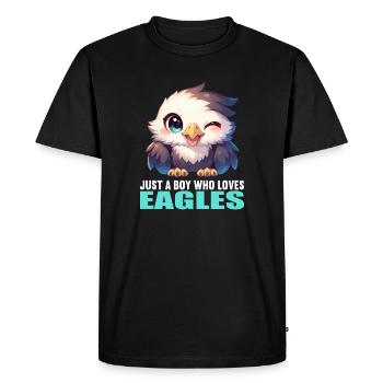 Eagle - Men's Premium Organic T-Shirt - black - Front - Nico (187cm)