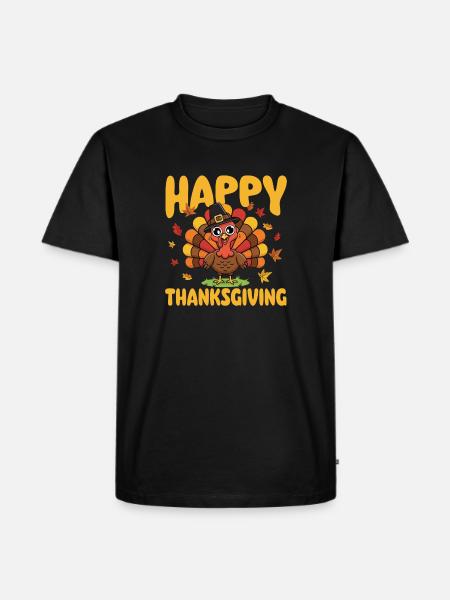 Frohes Thanksgiving Herbst Erntemischung - Männer Premium Bio T-Shirt - Schwarz