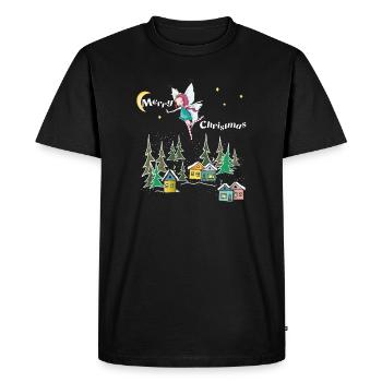 Noël - T-shirt Premium bio Homme - noir - Devant - Nico (187cm)