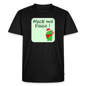 CHRISTMAS BREAK PICKLE SANTA CLAUS - Men's Premium Organic T-Shirt - black - Front - Nico (187cm)
