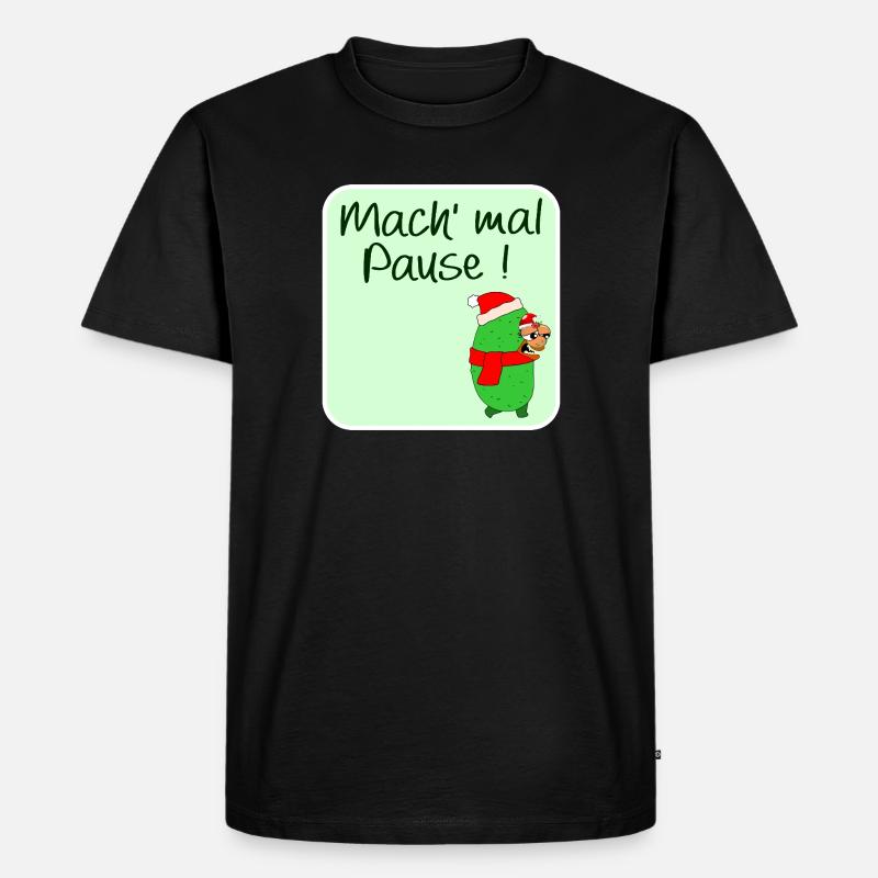WEIHNACHTSPAUSE GEWÜRZGURKE WEIHNACHTSMANN - Männer Premium Bio T-Shirt - Schwarz