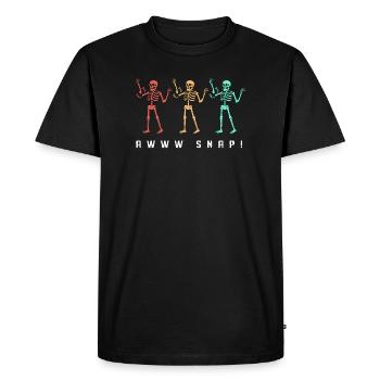 Fracture du bras Fracture osseuse du squelette d’Halloween - T-shirt Premium bio Homme - noir - Devant - Nico (187cm)