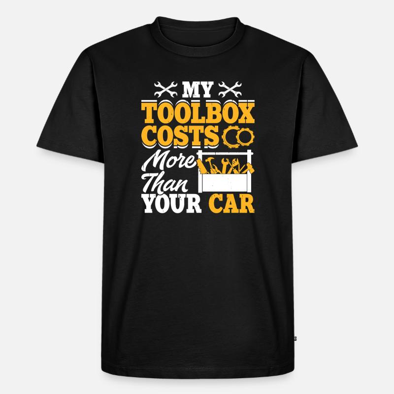 Mechaniker Mechatroniker Schrauber Geschenk - Männer Premium Bio T-Shirt - Schwarz