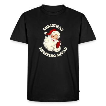 Christmas Shopping Squad  - Men's Premium Organic T-Shirt - black - Front - Nico (187cm)