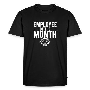 Employé du mois - T-shirt Premium bio Homme - noir - Devant - Nico (187cm)
