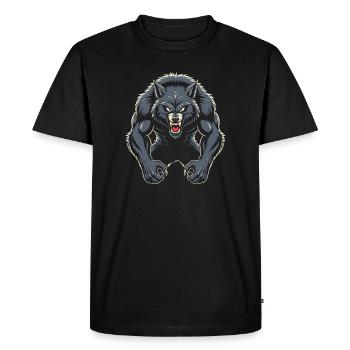 Loup-garou - T-shirt Premium bio Homme - noir - Devant - Nico (187cm)